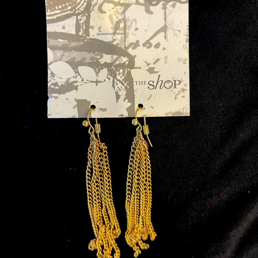 The Shop gold chain dangle earrings